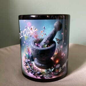 Charcoal is My SuperPower Mug, Empowering Charcoal Mug, Activated Charcoal Black